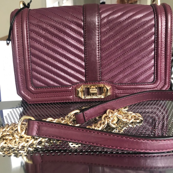 Rebecca Minkoff Chevron Bag in Burgundy - Picture 8 of 10